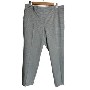 Theory Women Wool Merino/ Elastine Trouser Gingham Straight Sie 12 Business Work